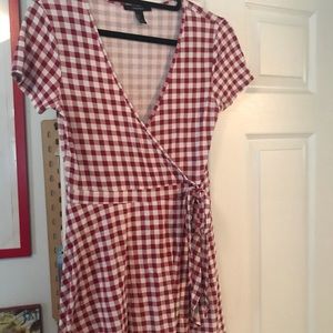 Forever 21 Burgundy Gingham Romper